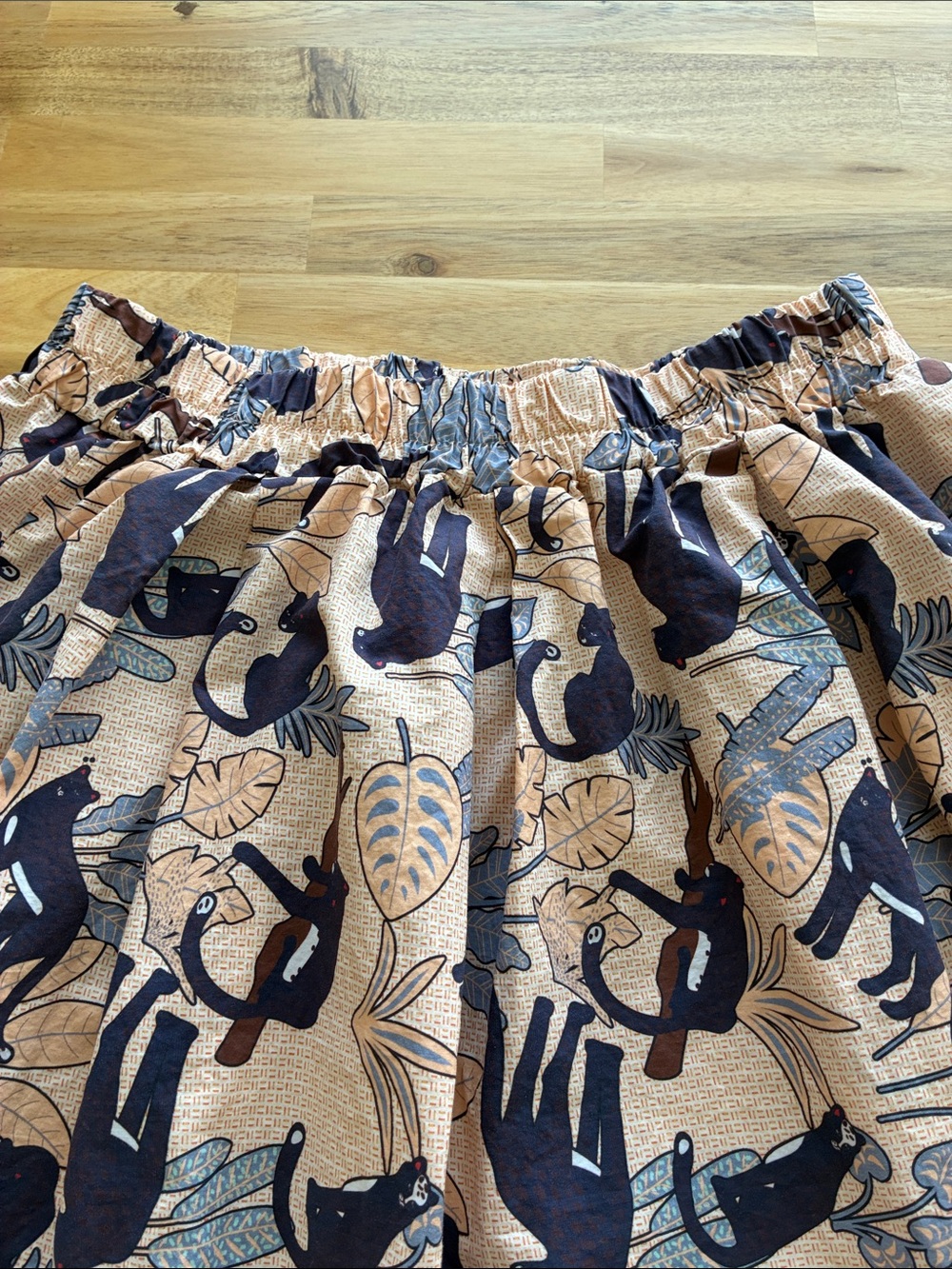 Pittarello Made in Italy Euro Summer Tiger & Tropical Jungle Print Midi Skirt - Picture 6 of 6